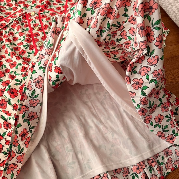 Entro Red and Green Floral baby doll dress - Picture 7 of 11